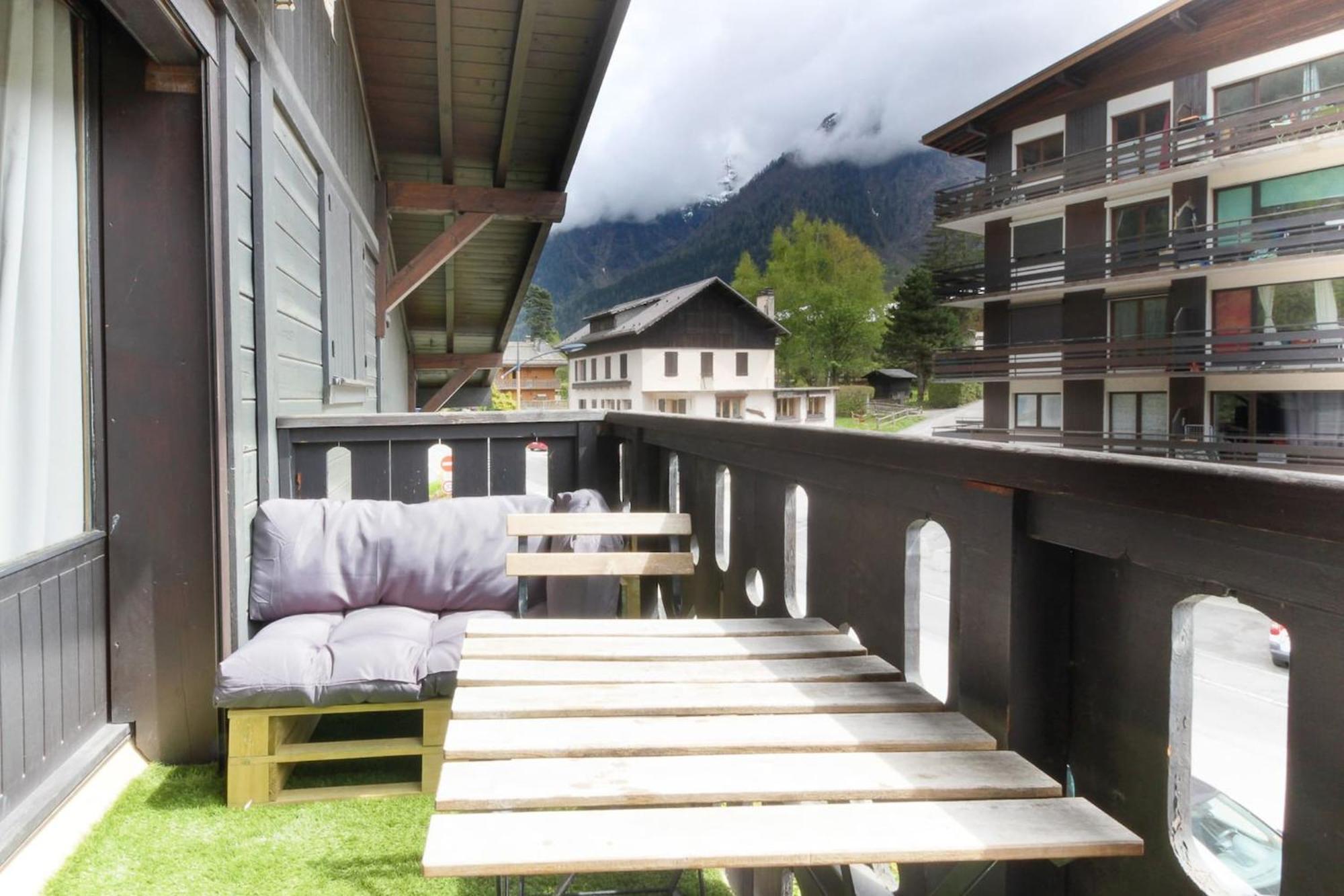 Les Dryades - Renove - Balcon Avec Vue Mt Blanc Les Houches Esterno foto