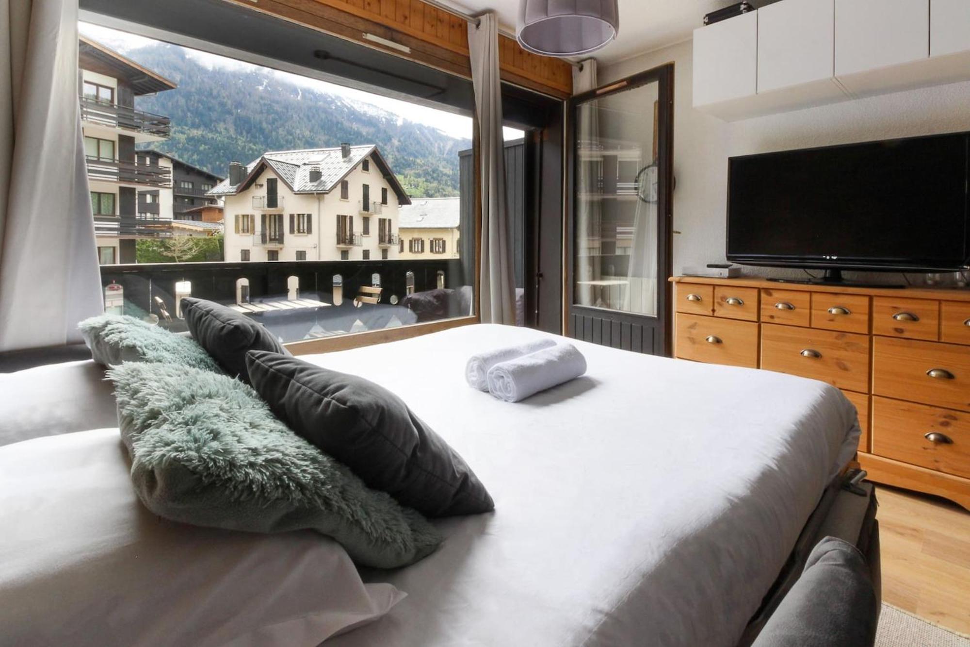 Les Dryades - Renove - Balcon Avec Vue Mt Blanc Les Houches Esterno foto